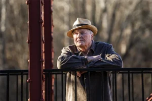 Alan Burton on a bridge