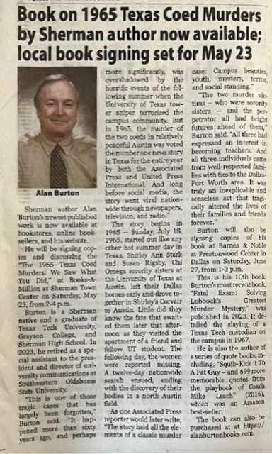 Herald Democrat 1965 Coed Murders article